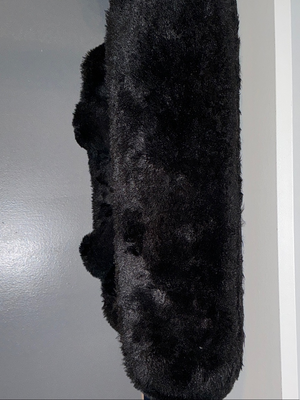 Juicy Couture Black Faux Fur Hobo Bag with Gold Logo-Like New - Picture 6 of 9